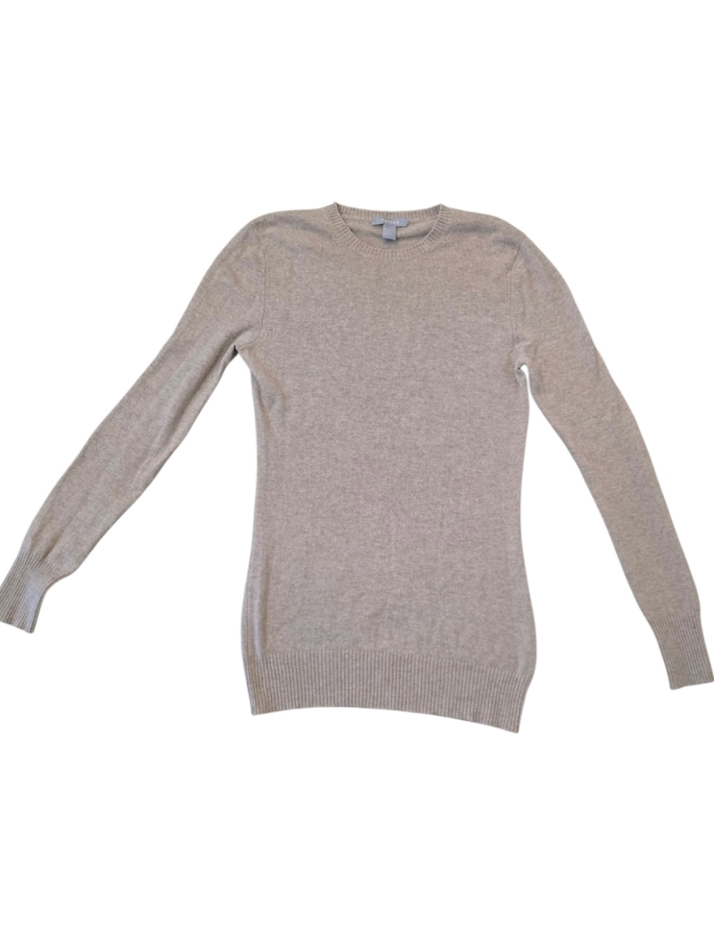Hayden Beige Long-Sleeve Lightweight 100% Cashmere Long Sweater EUC L